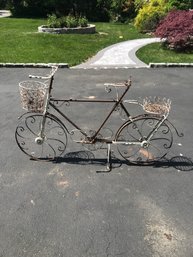 Vintage Metal Garden Bicycle 38 Inches High By 58 Inches Long Great Addition To Any Lawn Or Garden Very Cool L