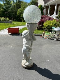 42 Inch Cement Garden Piece In Nice Condition Great Addition To Any Flowerbed Or Lawn Heavy