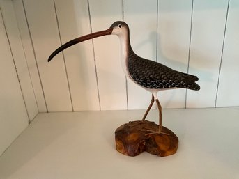 Vintage  Carved Shore Bird Sandpiper