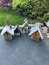 Lot A Of Assorted Bird Houses Great To Put Around The Yard