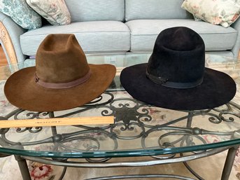 VintageVintage, Brown And Black, Cowboy Hats, Stetson And OFarrell