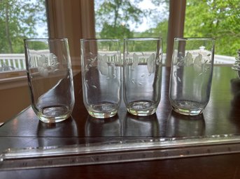 Vintage Set Of 4 Princess House Heritage Beverage Glasses