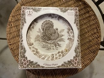 Myott Factory Queen's China Thanksgiving Side Plates Transferware Dessert Plates