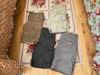 4 X Mens Shorts Cargo Shorts Size 34 And 36 Wear First, Plugg And Gap