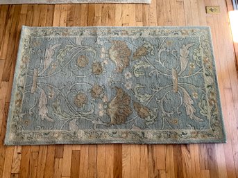 Pottery Barn, Hand Tufted 100 Percent Wool Rug Area Rug Darby Slate Blue T3 X 5