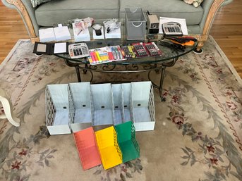 Large Office Lot Scissors, Pens, Markers, Highlighters, Calculators, Magnifying, Glasses, And More