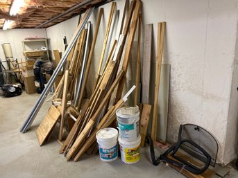 Large Lot Of Construction Wood Metal Molding Waterproofing Paint Must Take Everything