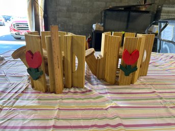 Cute Hand Made Wood Watering Can  Plant Holders