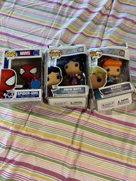 Lot Of 3 New Funko Pop Action Figures In Damaged Boxes