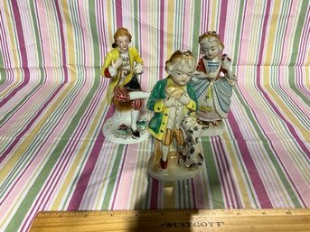 3 Antique Vintage Porcelain Victorian Figurine Made In Occupied Japan  Figurines