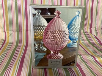 Gorham Emilys Attic Egg Covered Candy Dish In Pink New In Box