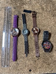 Lot Of Four Ladies Fashion Watches Three Need Batteries