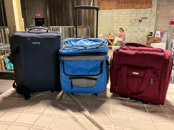 Carry On Luggage Travel Lot Innovative Living, Olympia, Carry-on, Suitcases, And Soft Cooler On Wheels