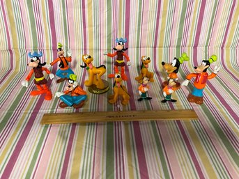 Great Lot Of Assorted Vintage Goofy And Pluto Figurines Disney