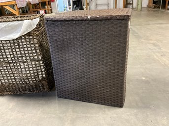 2 X Nice Woven Wicker Style Hampers