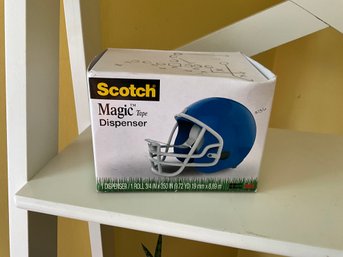 Scotch Magic Tape Dispenser - Helmet ~ Blue - New In Box