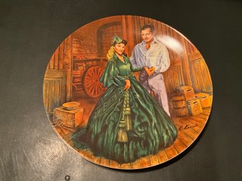 Scarlett's Green Dress, Gone With The Wind Collectable Plate, 1984, Knowles Fine China, Raymond Kursar, MGM