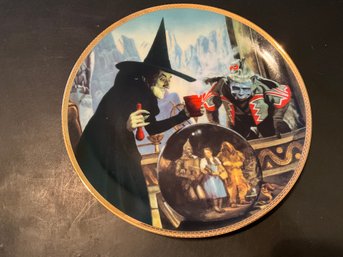 Wizard Of Oz Limited Edition, Hamilton Collection 1988 The Witch Casts A Spell Commemorative Plate,