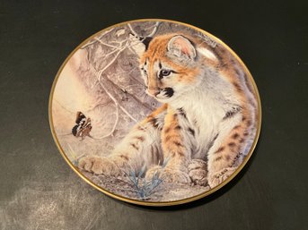 Franklin Mint 'First Encounter' Glen Loates Tiger Porcelain Collector's Plate