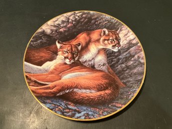 The Hamilton Collection, Devoted Protector, Cougars, Limited Edition, Decorative Plate,