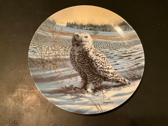Vintage 1989 Knowles 'The Snowy Owl' By Jim Beaudoin Limited Edition Collector Plate