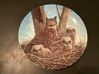 Edwin Knowles 'The Great Horned Owl' Decorative Collector Plate