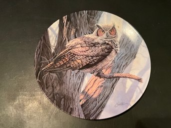 Knowles Collectible Plate 'THE GREAT HORNED OWL' Collector Plate