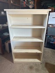 30x48x10 Inch White Painted Wooden Bookcase Fits Anywhere Great Size