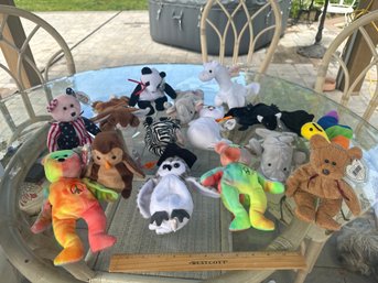 Lot Of 15 TY Original Beanie Babies All With Protective Tag Covers All Excellent