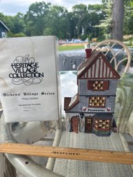 Heritage Village Collection Dickens' Village Series Poulterer Hand Painted Dept 56 1988 Box Damaged