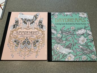 Lot Of Adult Coloring Books Daydreams Coloring Book And Summer Nights Coloring Book: Originally Published In S