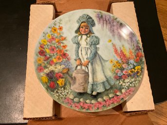John McClelland,'Mary Mary'The Mother Goose Series,Vintage Porcelain Plate,Collectors Plate In Box