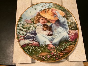 Vintage Collectors Plate * A Time To Love By Sandra Kuck 1989 Collectors Plate In Box