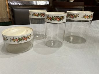 Vintage Pyrex Spice Of Life Canister Set Of 4