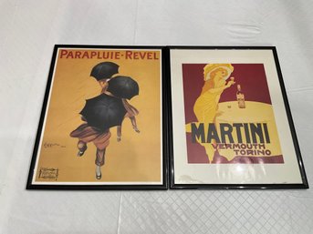 Vintage Leonetto Cappiello Parapluie Revel And Martini Rossi Vermouth Advertising Print Wall Art