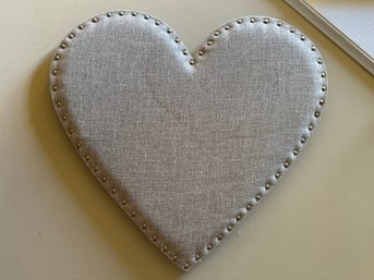 23x22 Inch Upholstered Heart Wall Art