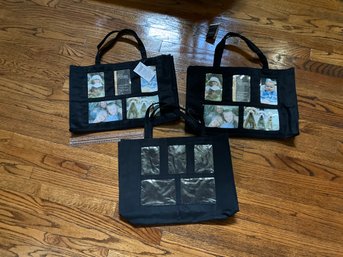 Three Photo Tote Bags With Coin Purse Two Are New With Tags 12 By 19 Inch Each