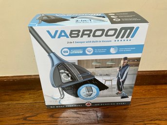 VaBroom 2 In 1 Broom With Built In Vacuum No More Dust Pans Or Bending Over New In Box