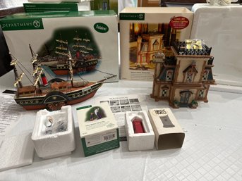 Department 56 Dickens Village Queens Port Lot Exactly As Pictured All Pieces Excellent