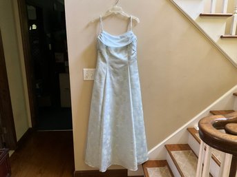 Betsy And Adam Jaslene Millennium Collection Pale Blue Evening Gown, Dress Dry Cleaned Size 12