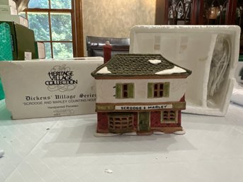 Department 56 Scrooge And Marley Counting House Dickens Christmas Village Excellent