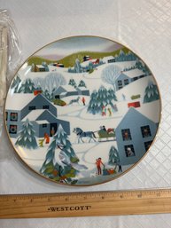 HOME FOR CHIRISTMAS PLATE WORLD BOOK CHRISTMAS  SERIES BETSEY BATES