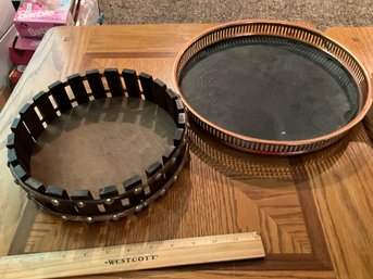 2 Vintage MCM Trays