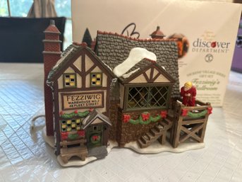 Department 56 House Fezziwig's Ballroom Porcelain Dickens Village House And Scrooge Figurine Only