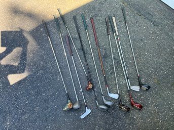 Lot Of 11 Assorted Vintage Golf Clubs