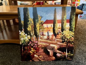 Villa Garden Set By Philip Craig On Board Wall Art