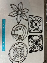 Lot Of Five Decorative Trivets And  Hanging Kitchen Decor