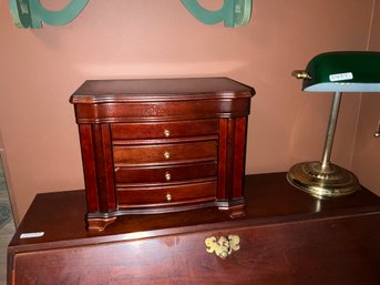 Vintage Cherry Wood Jewelry Box