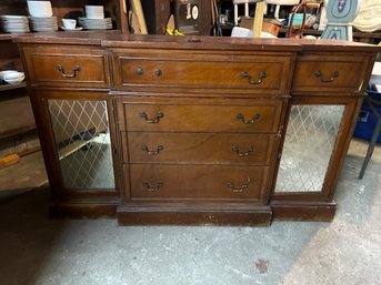 Vintage Buffet Beveled Mirror Doors Great For Up Cycle Project