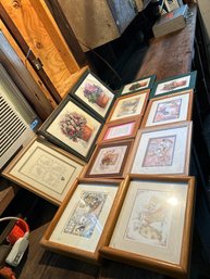 Lot Of Assorted Framed Prints Need A Little Cleaning 14 In 12 Inch 7 Inch Great For A Kids Room